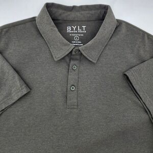 BYLT Olive Green Signature Polo Shirt Mens Large Modern Casual Performance